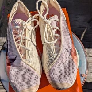 Nike Cream and Pink Athletic Shoes